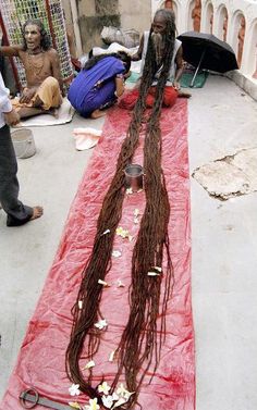 A holy man with long dread-locks
