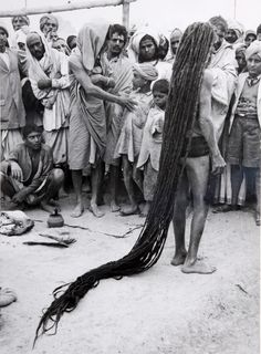 A famous holy man of India with long dread-locks